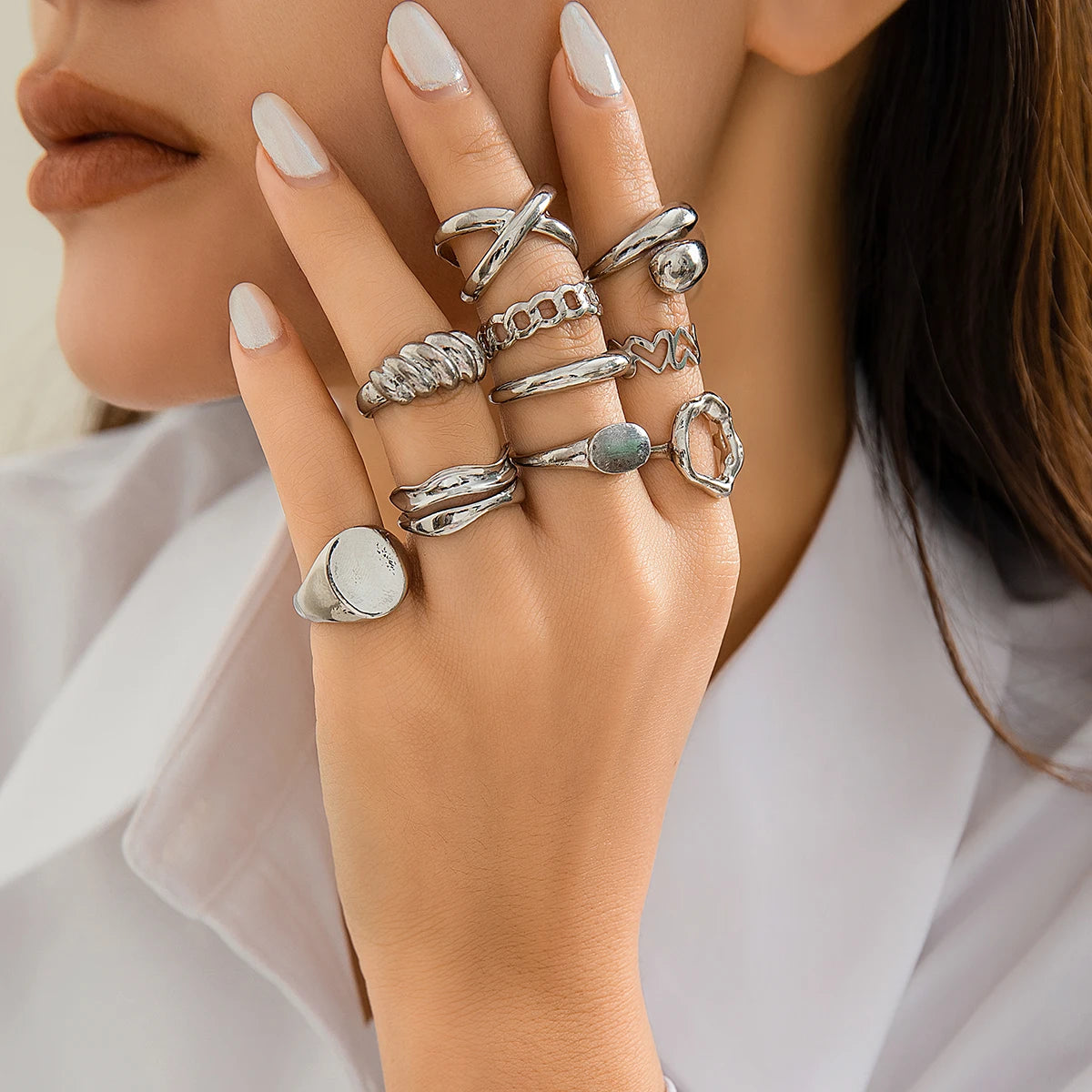 Anillos Ibicencos Boho Ajustables con Diseño Artesanal silver rings