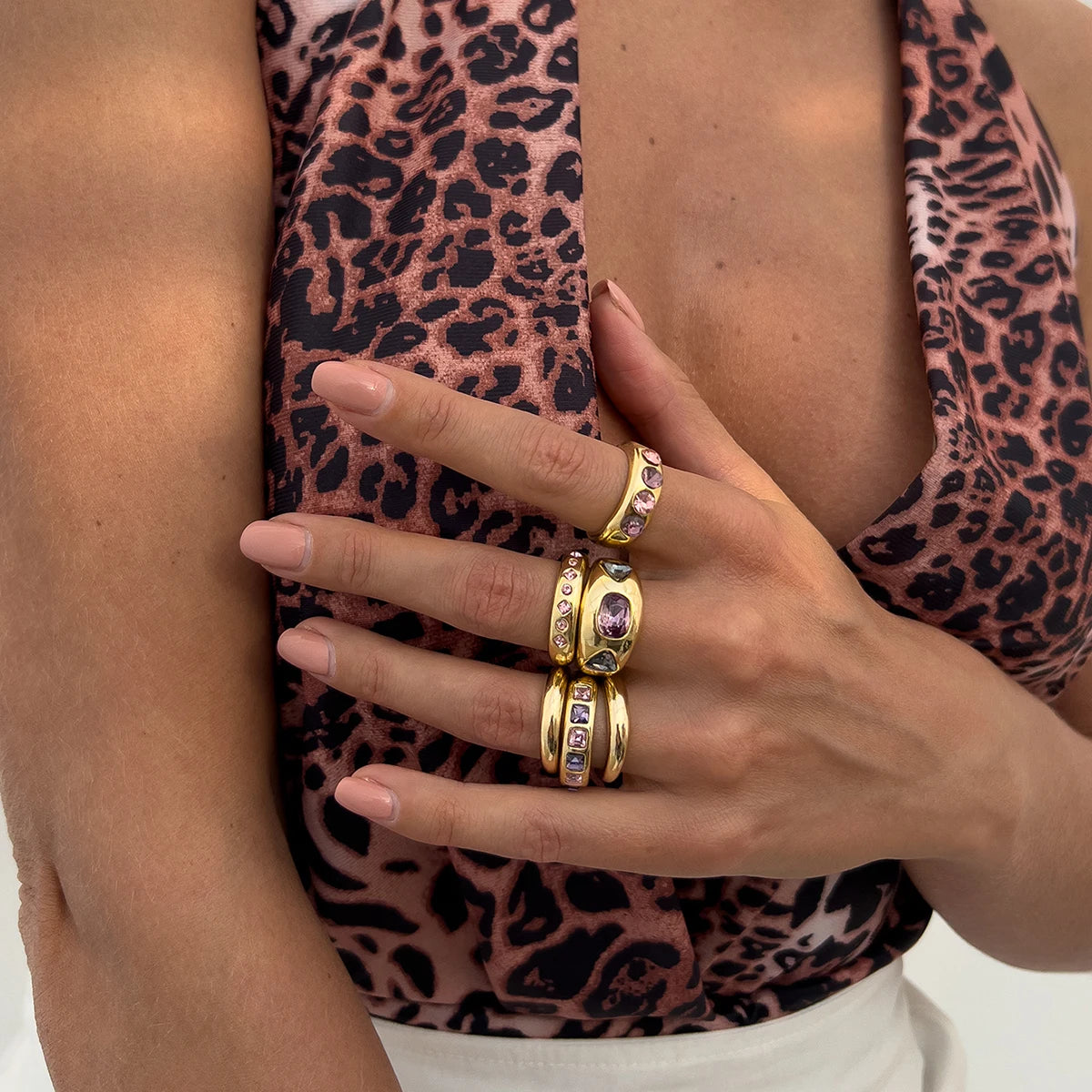 Anillos Ibicencos Boho Multicapa con Detalles Artesanales gold rings