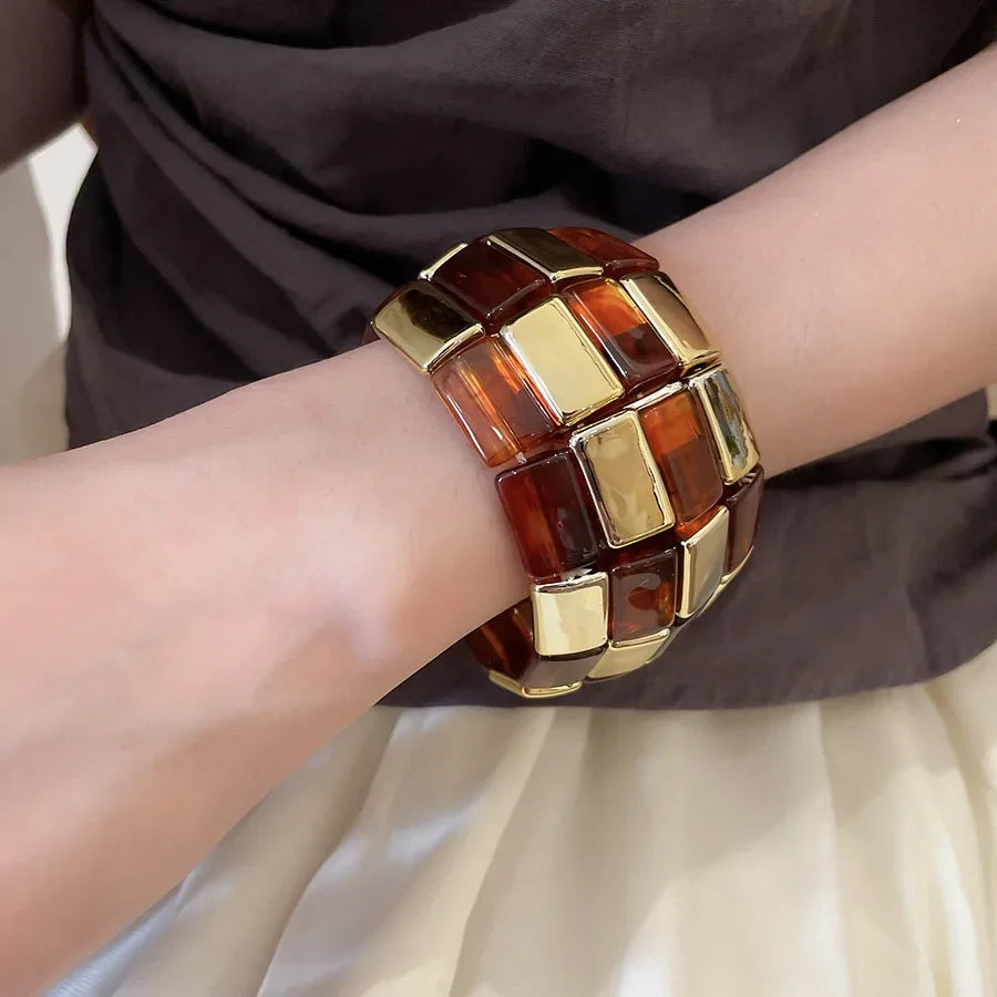 Brazalete Ibicenco Boho de Diseño Geométrico con Acabado Artesanal bangle bracelet