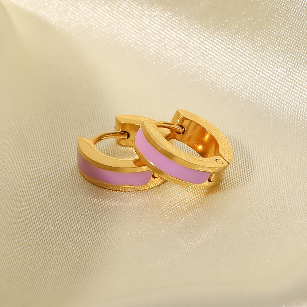 Pendientes Dorados Esmaltados earrings