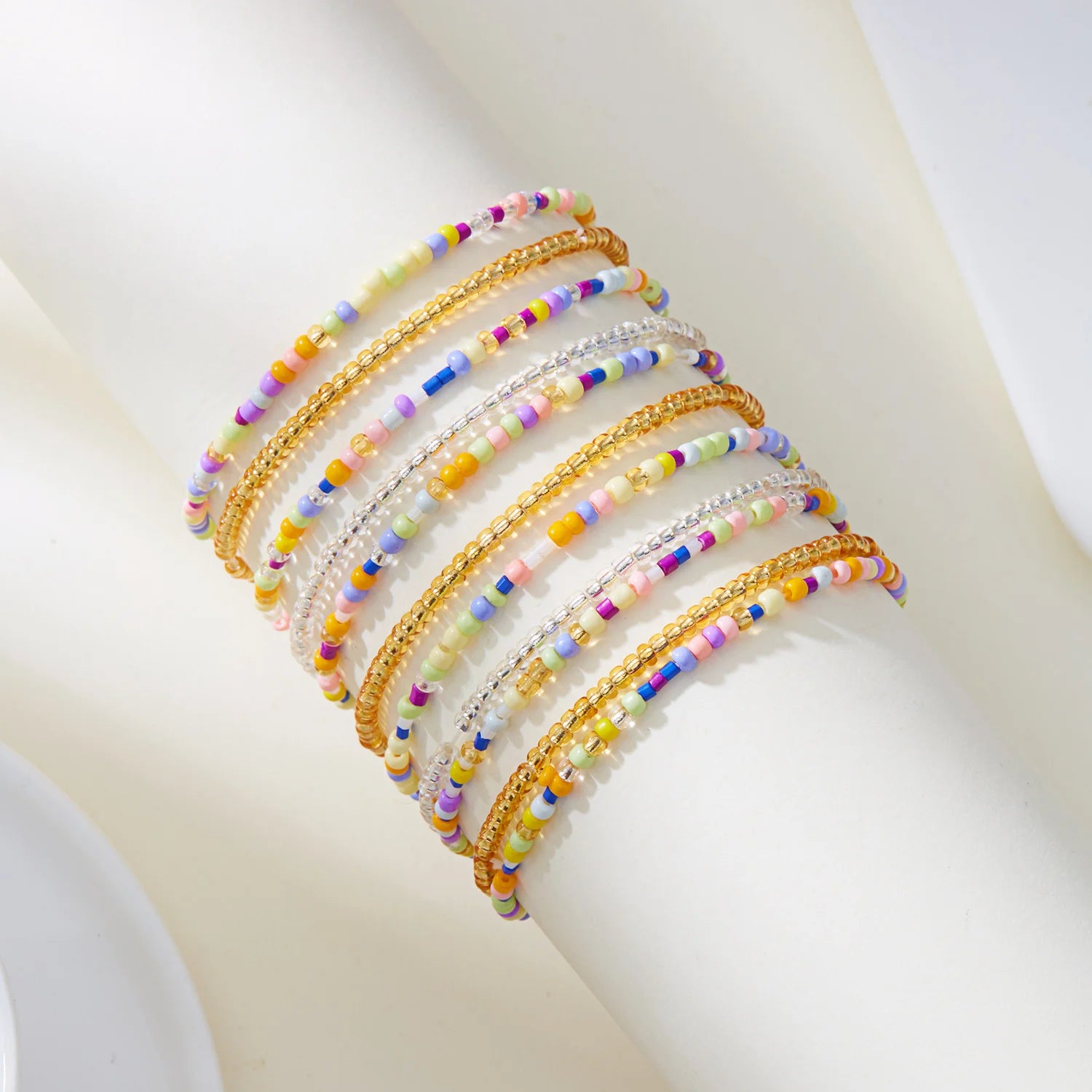 Pulsera Ibicenca Boho Multivuelta con Detalles Artesanales beaded boho bracelet