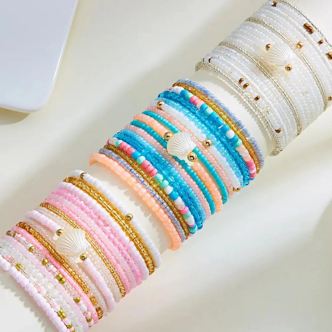 Pulsera Ibicenca Boho Multivuelta con Detalles Artesanales beaded boho bracelet