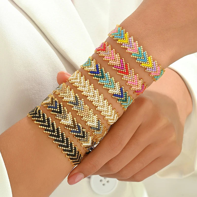 Pulsera Ibicenca Boho Tejida con Cuentas Finas boho bracelet