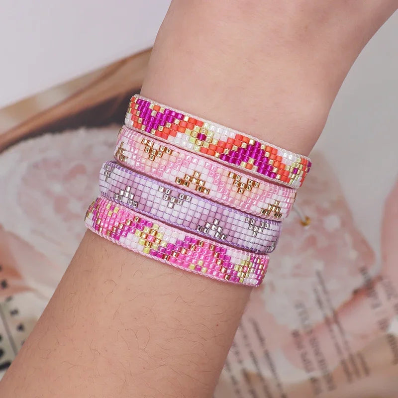 Pulsera Ibicenca Boho de Cuentas Tejidas a Mano boho bracelet