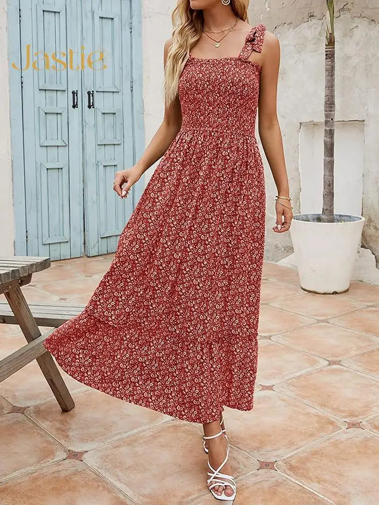 Vestido Ibicenco Sin Mangas Espalda Descubierta Ajustable