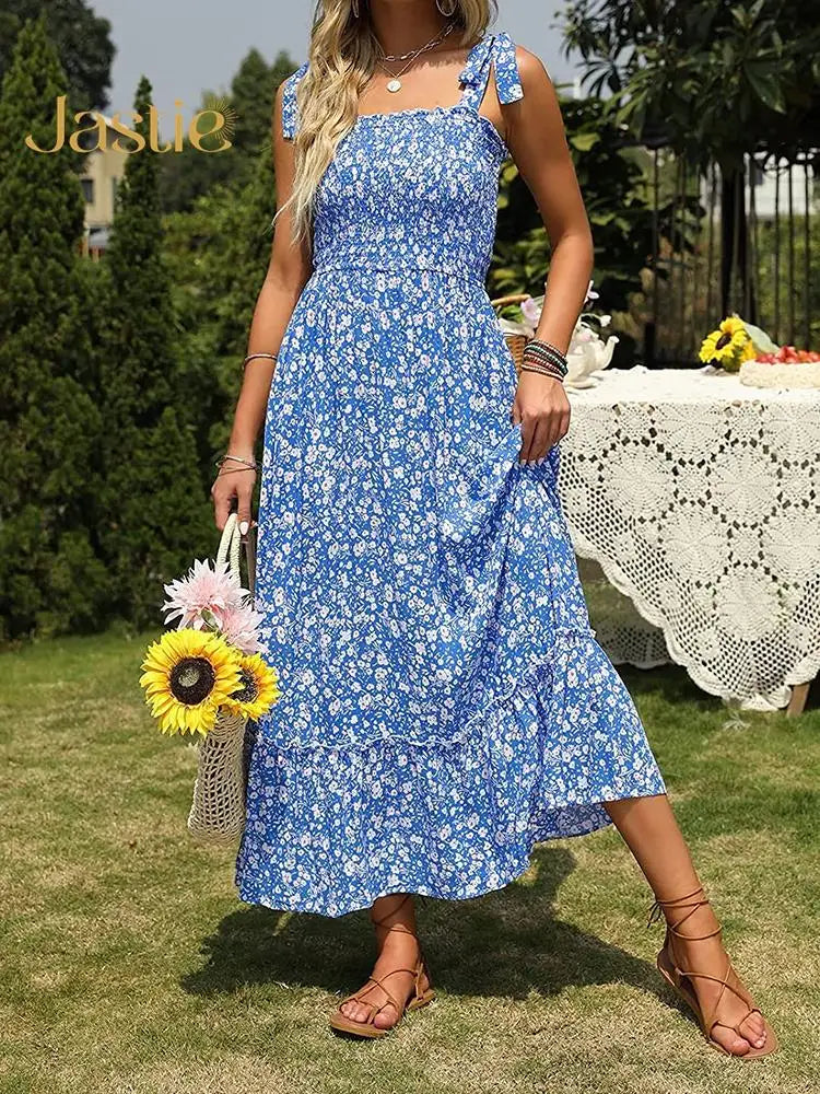 Vestido Ibicenco Sin Mangas Espalda Descubierta Ajustable