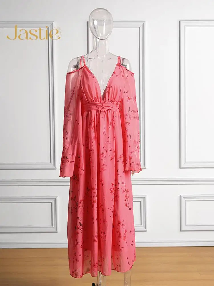 Vestido Ibicenco Boho Largo con Tirantes de Espagueti