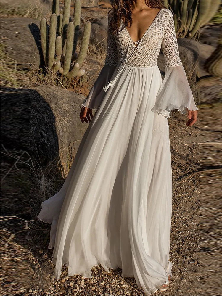 Vestido Largo Vestido Calado Blanco Vestidos Blancos Calados