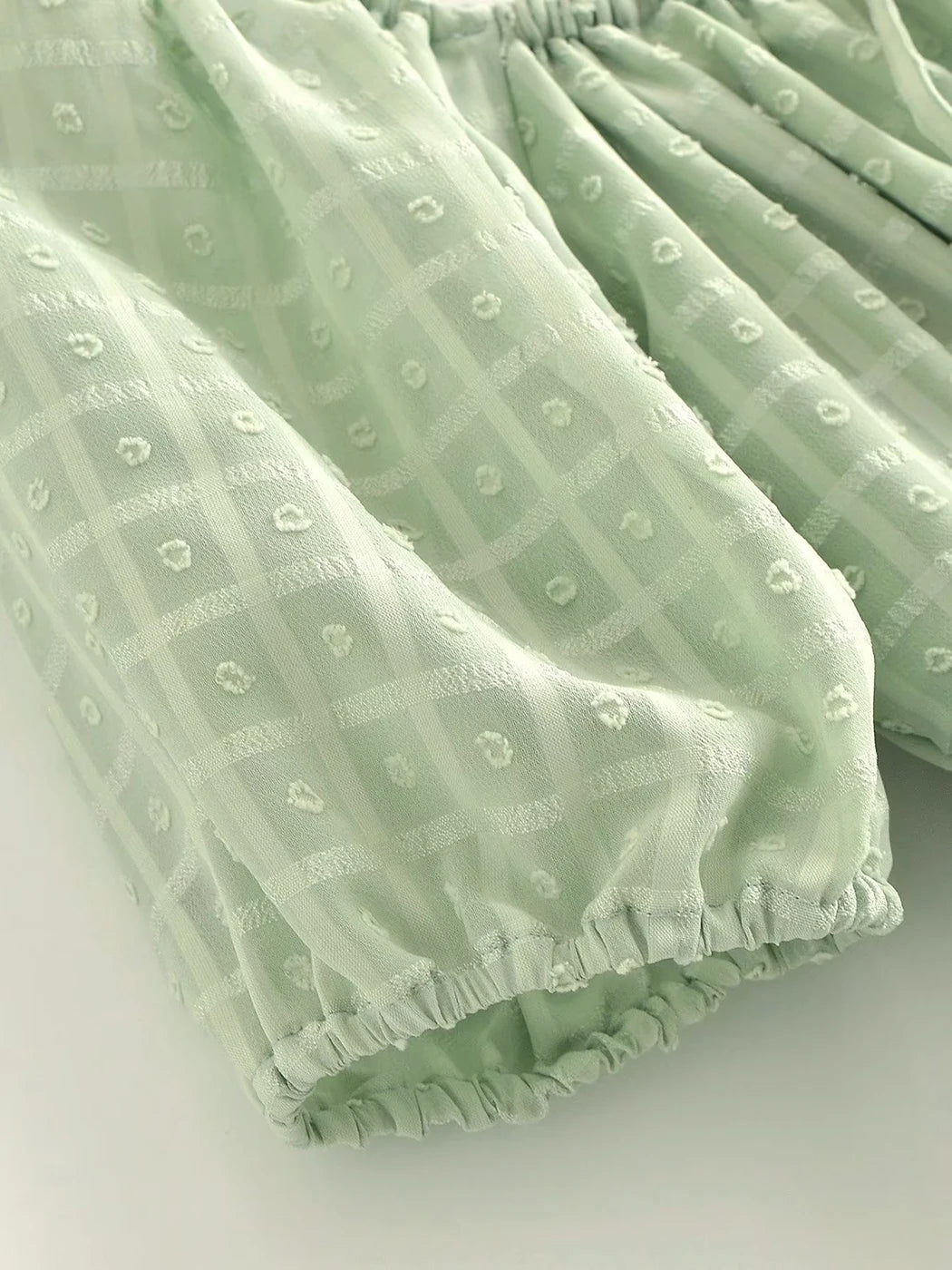 Vestido Ibicenco a Cuadros con Cuello Cuadrado