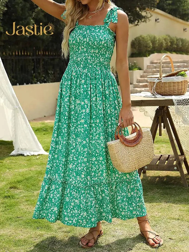 Vestido Ibicenco Sin Mangas Espalda Descubierta Ajustable