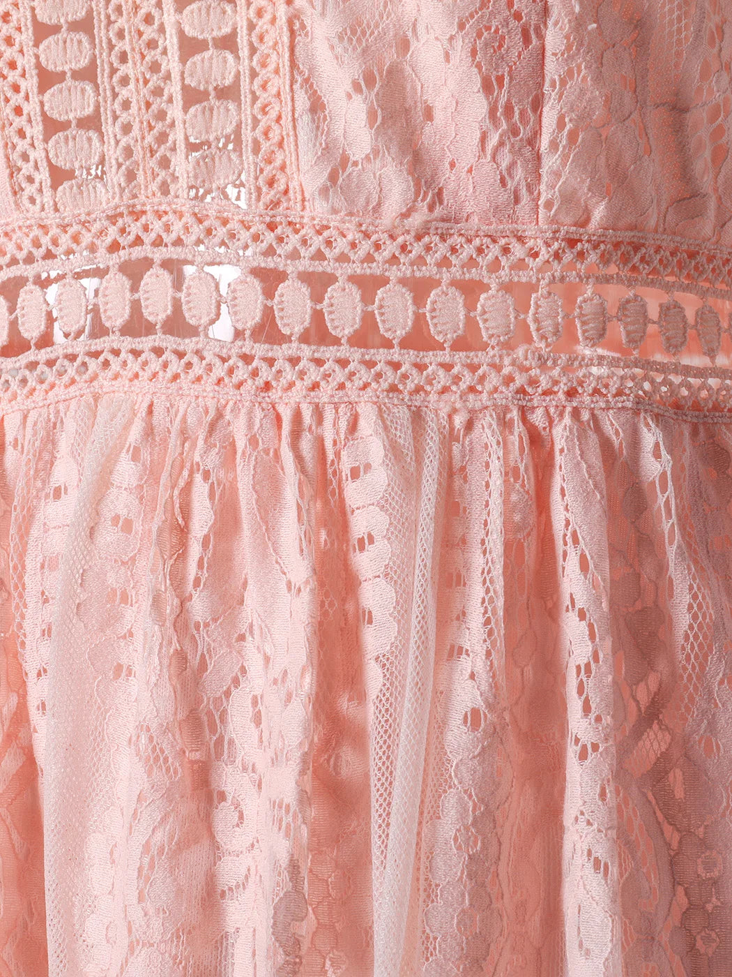 Vestido Ibicenco Maxi Encaje Boho Elegante Cuello V