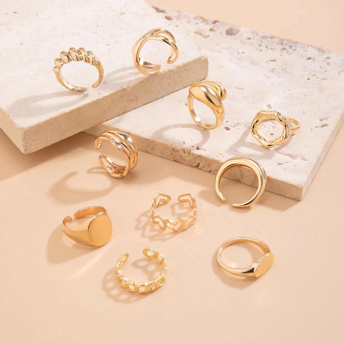 Anillos Ibicencos Boho Ajustables con Diseño Artesanal gold rings
