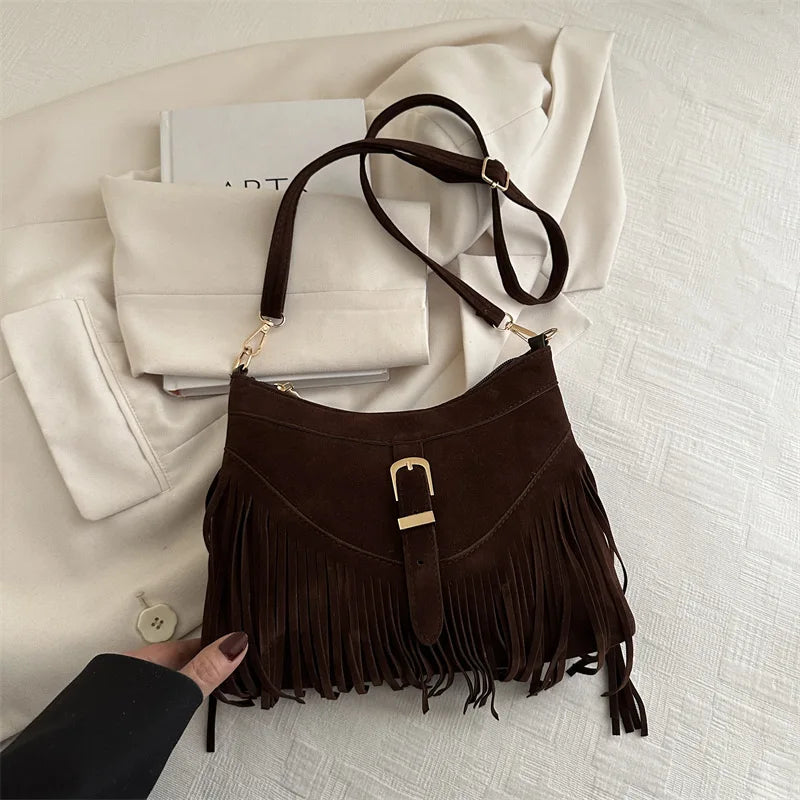 Bolso Ibicenco Boho con Flecos y Correa Ajustable boho bag