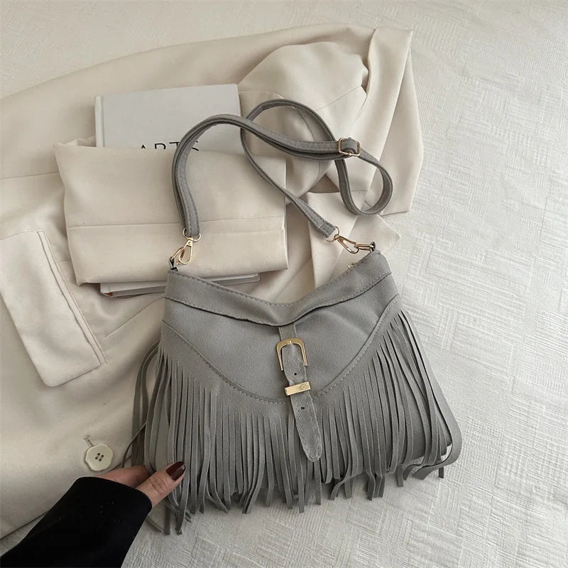 Bolso Ibicenco Boho con Flecos y Correa Ajustable boho bag