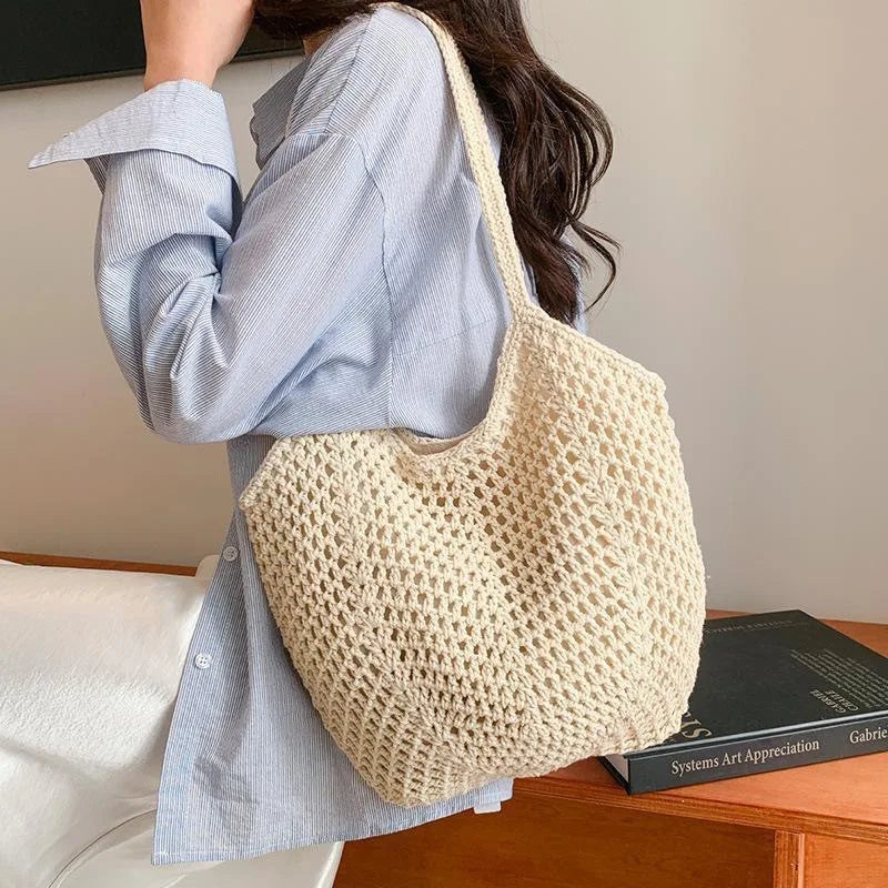 Bolso Ibicenco Boho de Crochet Artesanal con Asa Hombro boho bag