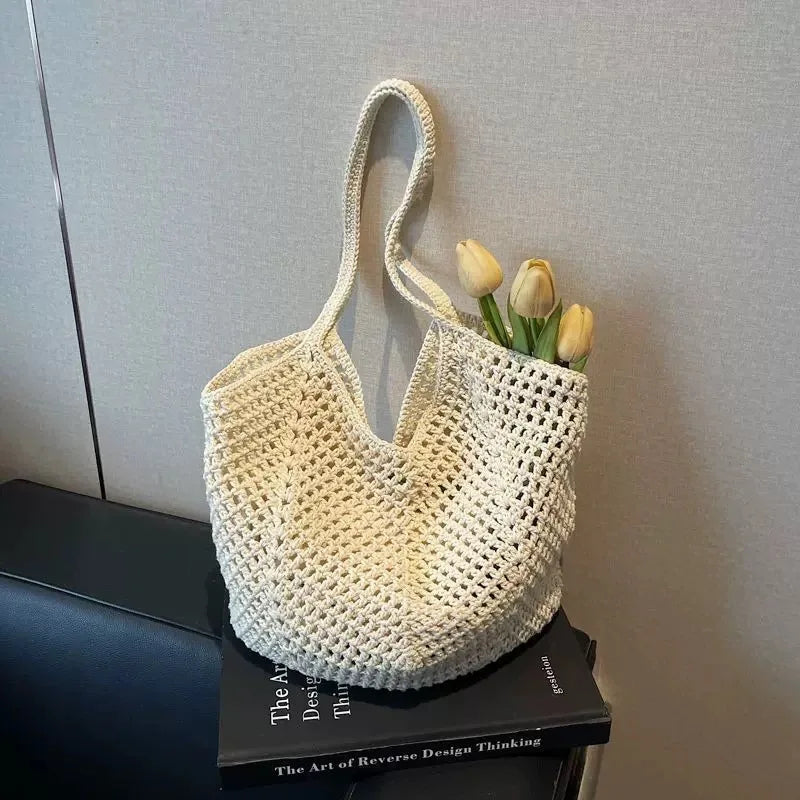 Bolso Ibicenco Boho de Crochet Artesanal con Asa Hombro boho bag