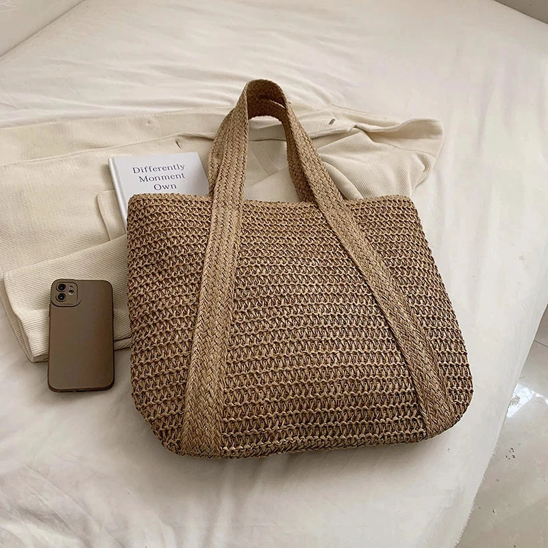 Bolso Ibicenco Boho de Punto Artesanal con Asa Ancha boho beach bag
