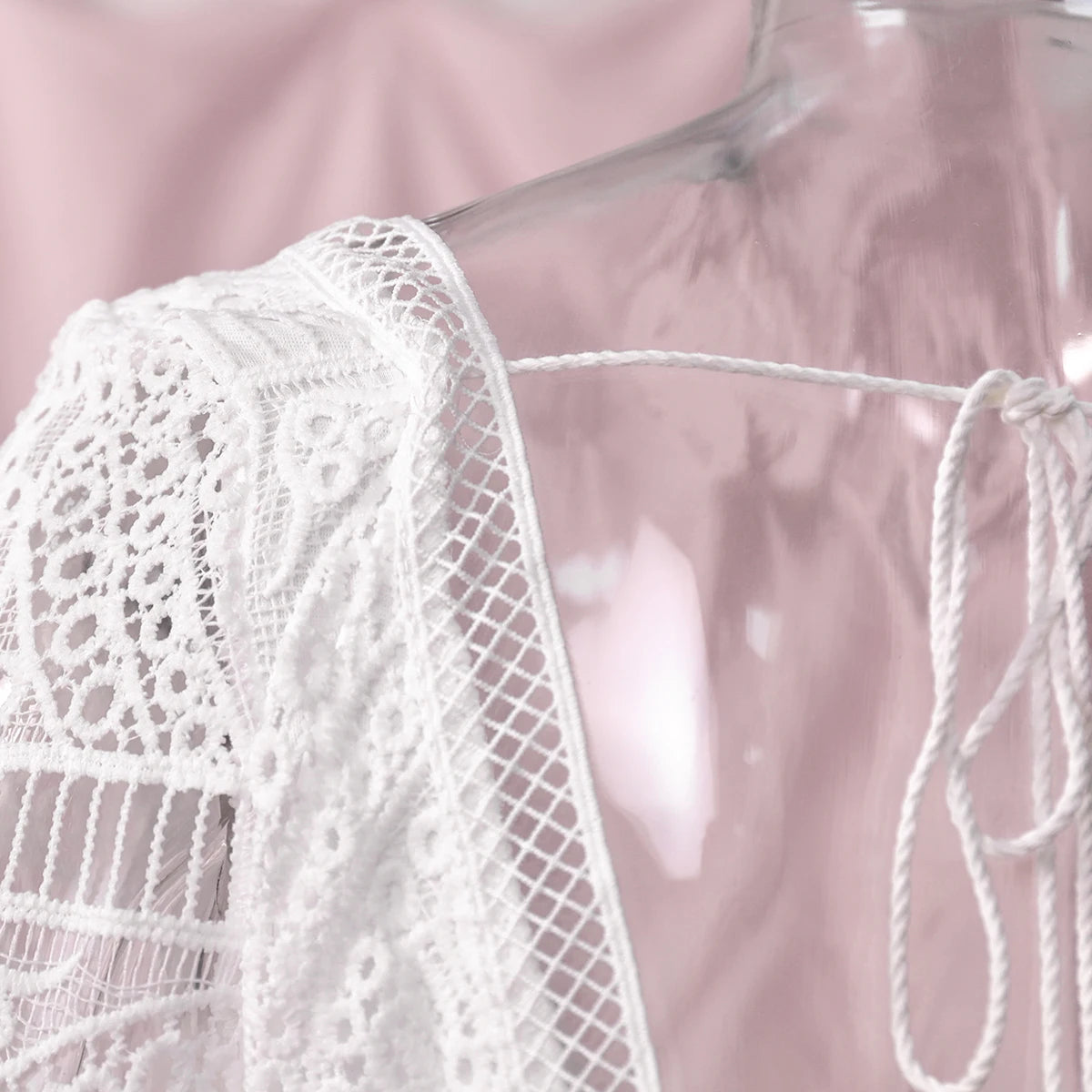 Vestido Ibicenco Blanco de Encaje Bordado