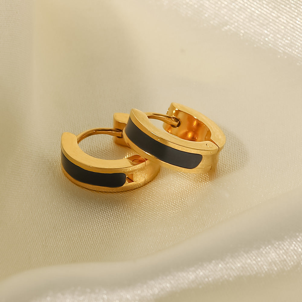 Pendientes Dorados Esmaltados earrings