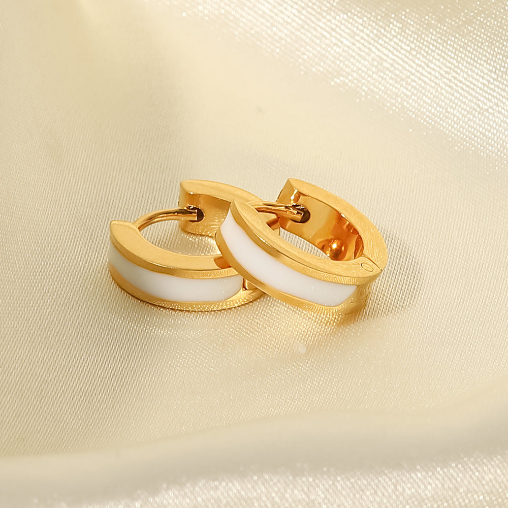 Pendientes Dorados Esmaltados earrings