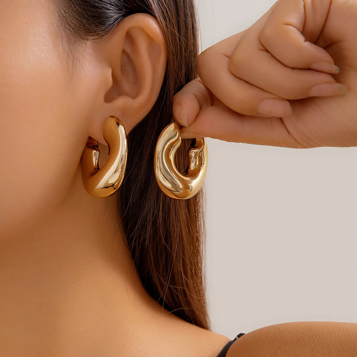 Pendientes Ibicencos Aros Entrelazados Boho gold earrings