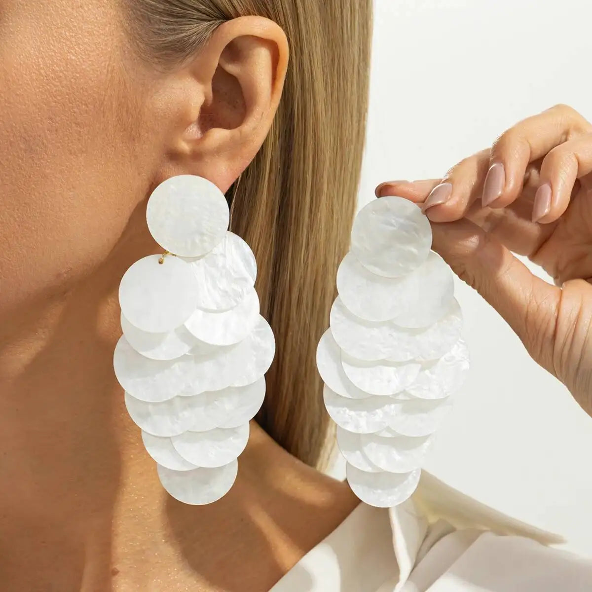 Pendientes Ibicencos Boho de Discos Colgantes con Diseño Artesanal boho earrings