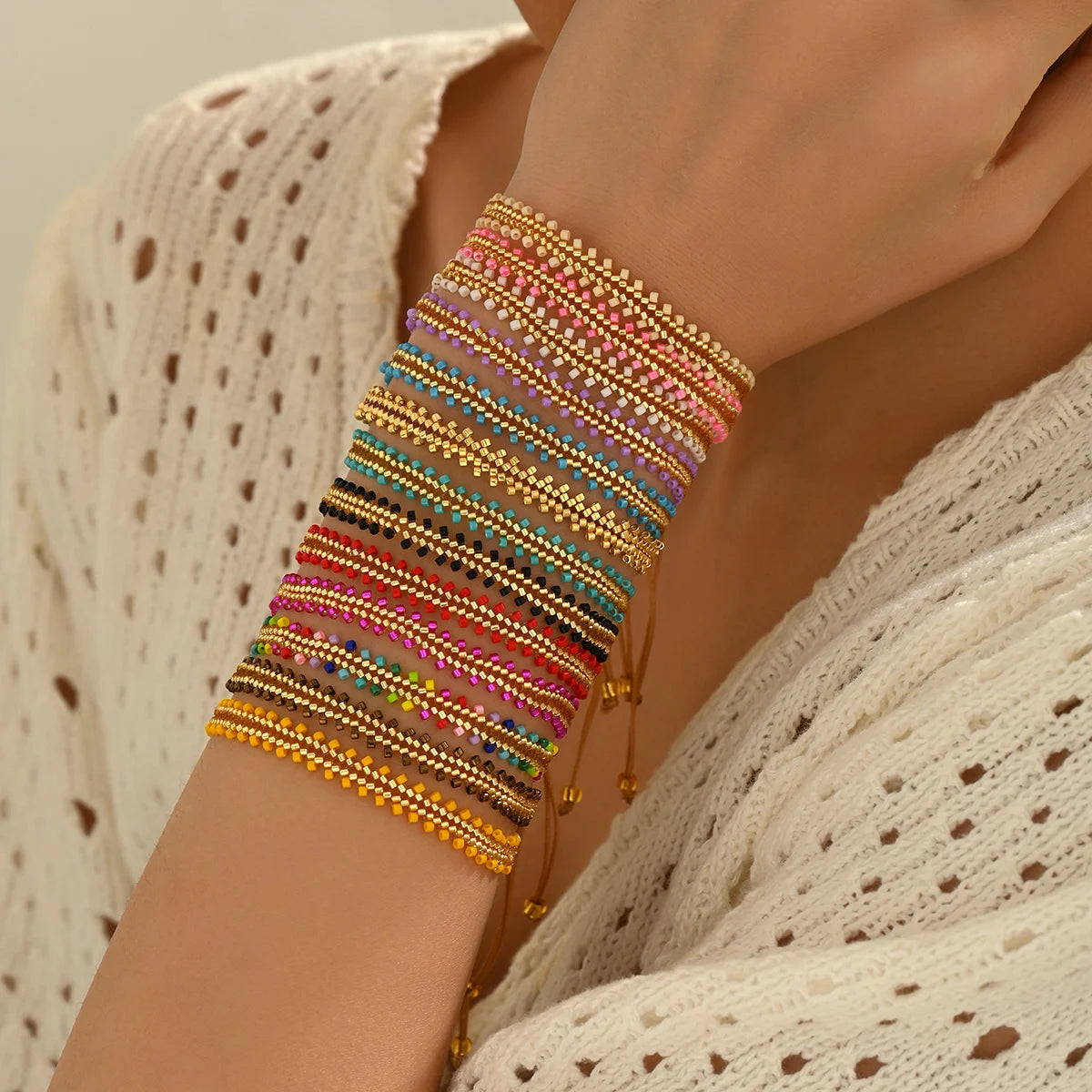 Pulsera Ibicenca Boho Multicapa con Cuentas Delicadas boho bracelet