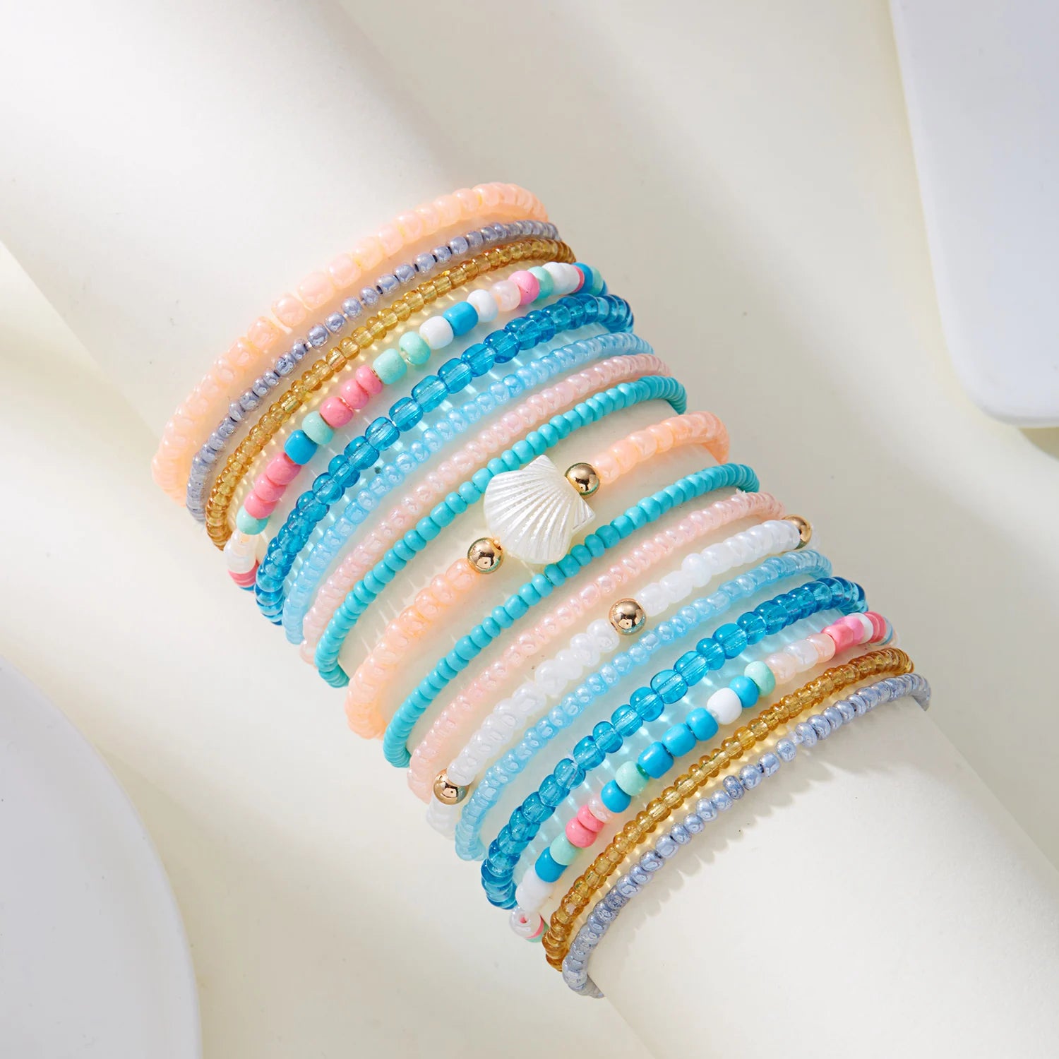 Pulsera Ibicenca Boho Multivuelta con Detalles Artesanales beaded boho bracelet