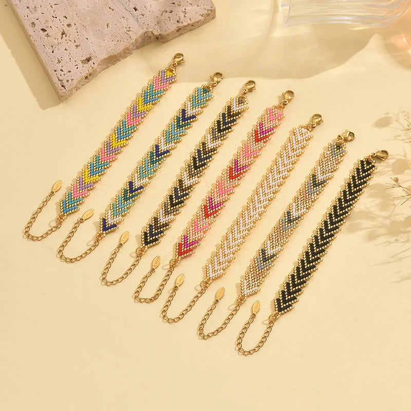 Pulsera Ibicenca Boho Tejida con Cuentas Finas boho bracelet