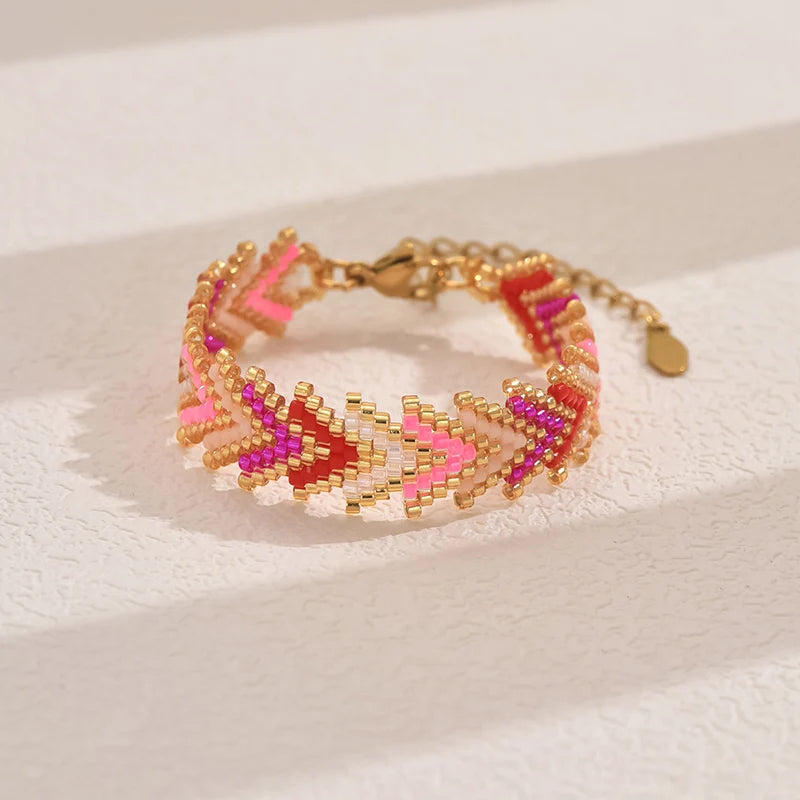 Pulsera Ibicenca Boho Tejida con Cuentas Finas boho bracelet