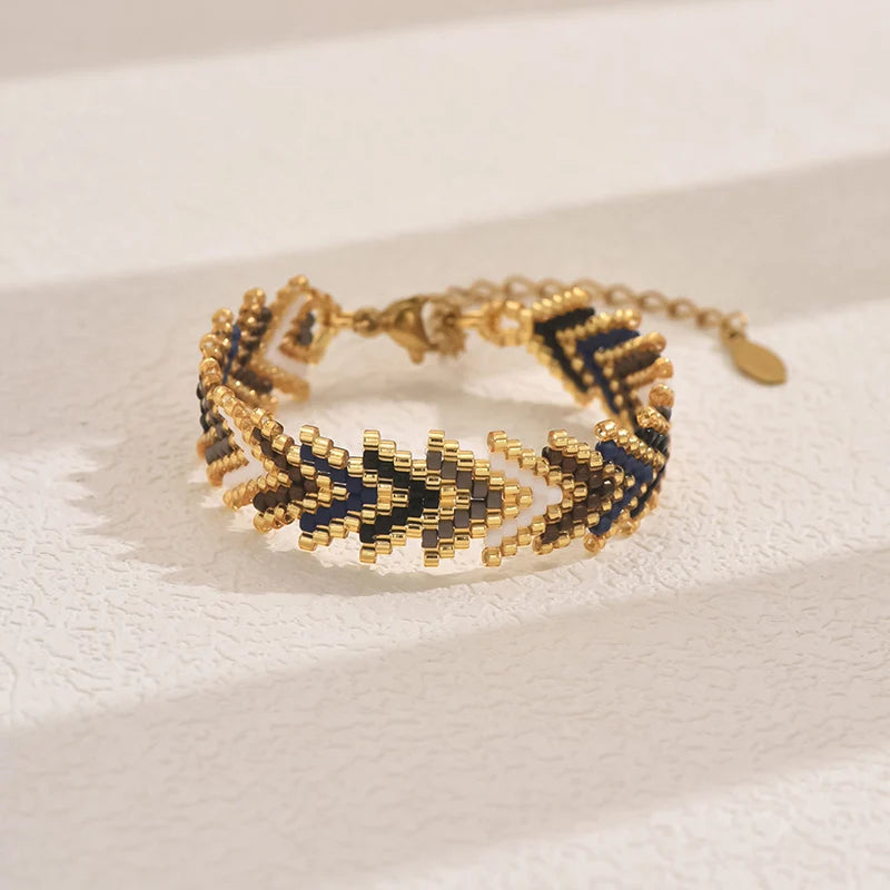 Pulsera Ibicenca Boho Tejida con Cuentas Finas boho bracelet
