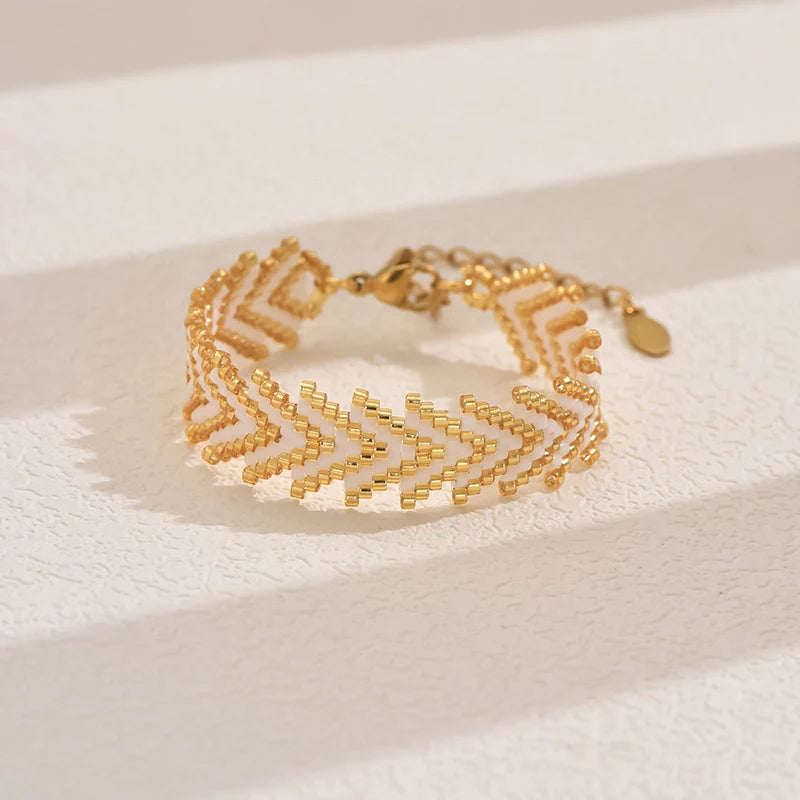 Pulsera Ibicenca Boho Tejida con Cuentas Finas boho bracelet