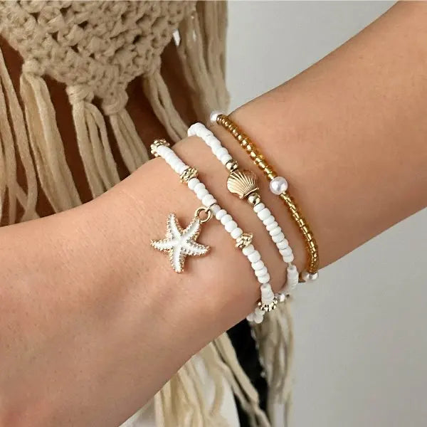 Pulsera Ibicenca Boho con Detalles Marinos y Estilo Artesanal boho bracelet