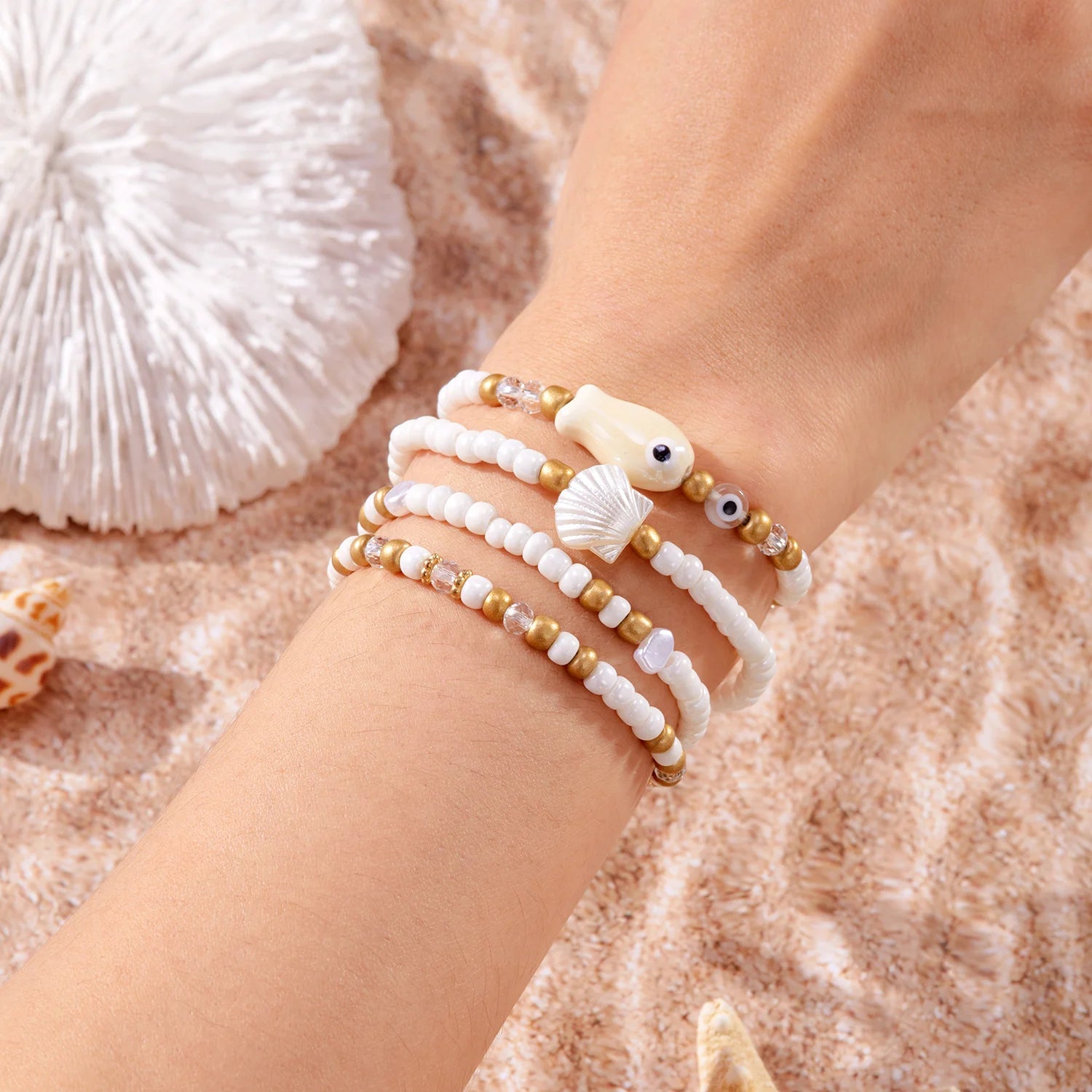 Pulsera Ibicenca Boho con Detalles Marinos y Estilo Artesanal boho bracelet