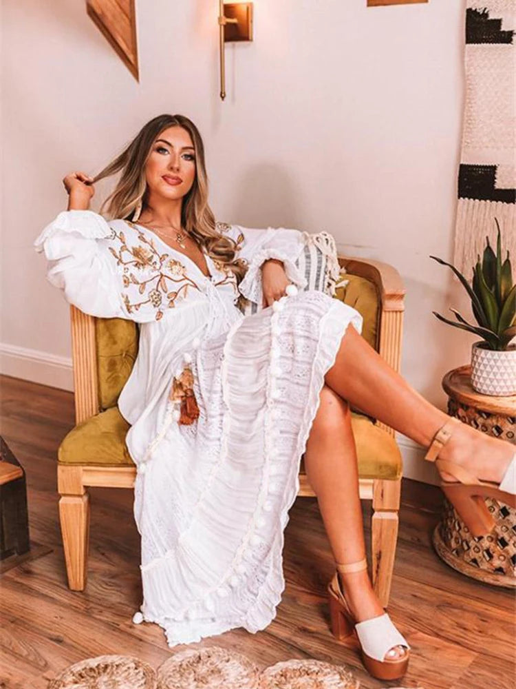 Vestido Ibicenco Bohemio Vintage