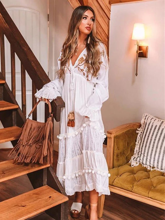 Vestido Ibicenco Bohemio Vintage