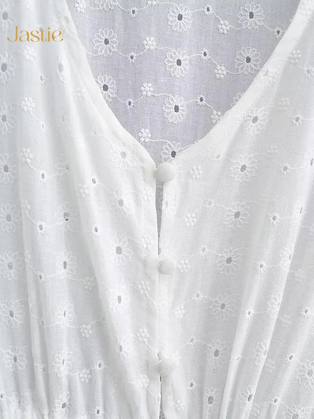 Vestido Ibicenco Bohemio de Algodón Bordado Primavera-Verano
