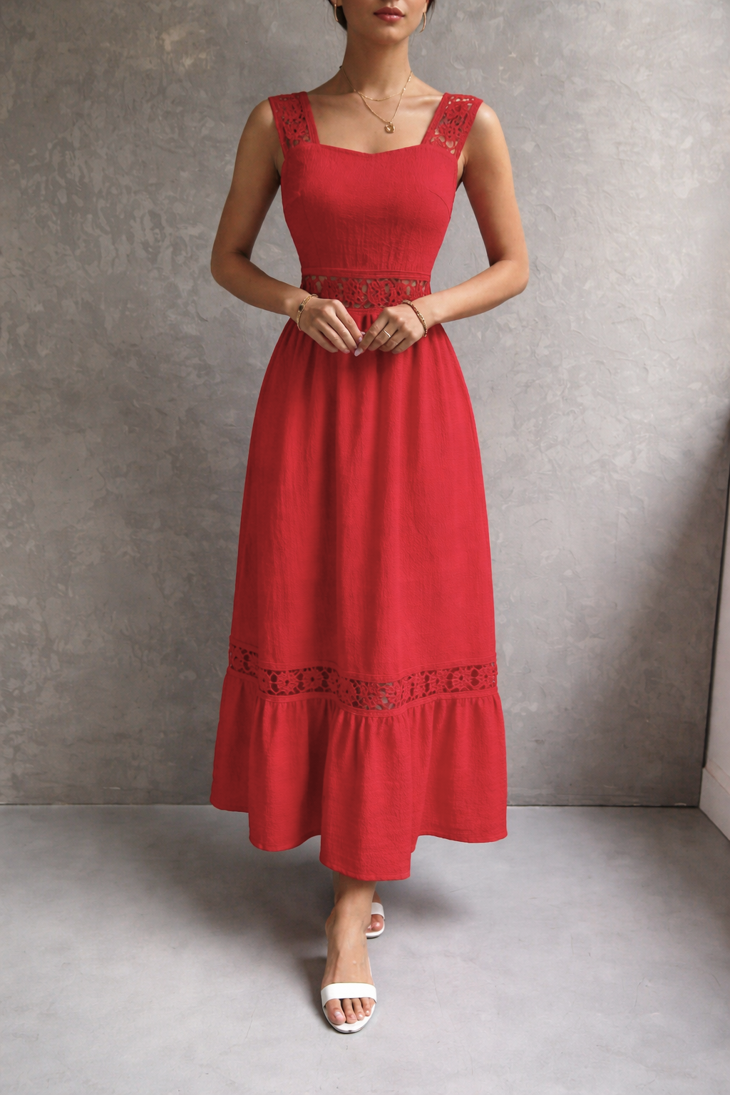 Vestido Ibicenco con Espalda Descubierta red boho dress