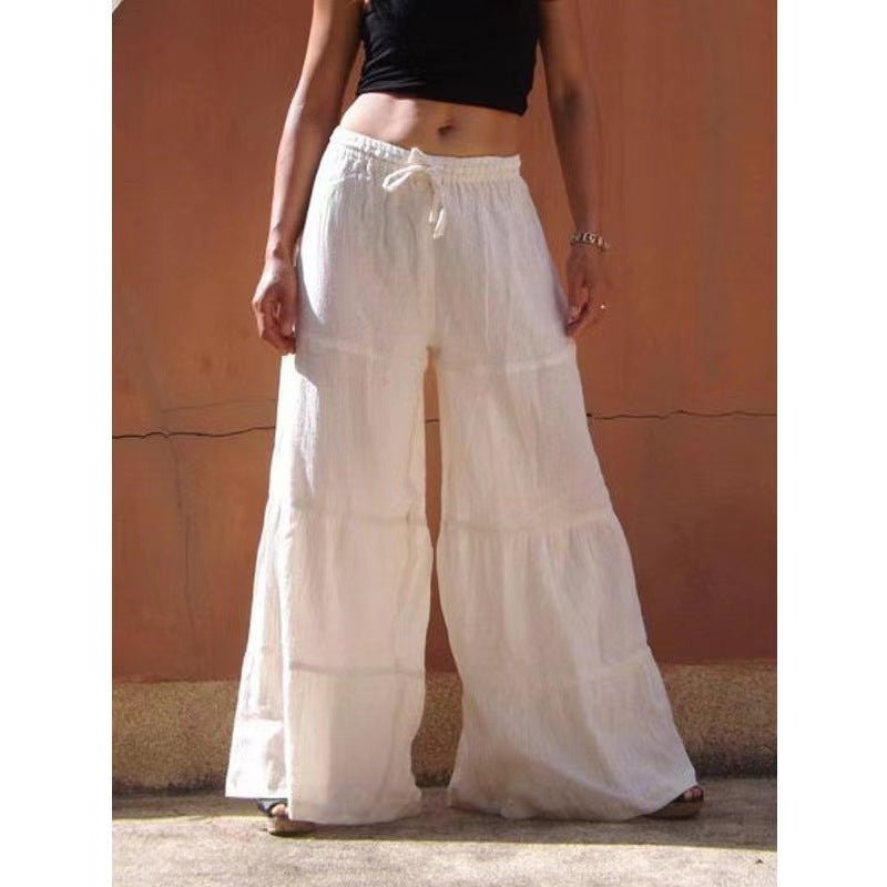 Pantalón casual con cintura elástica - Vestidos Ibicencos